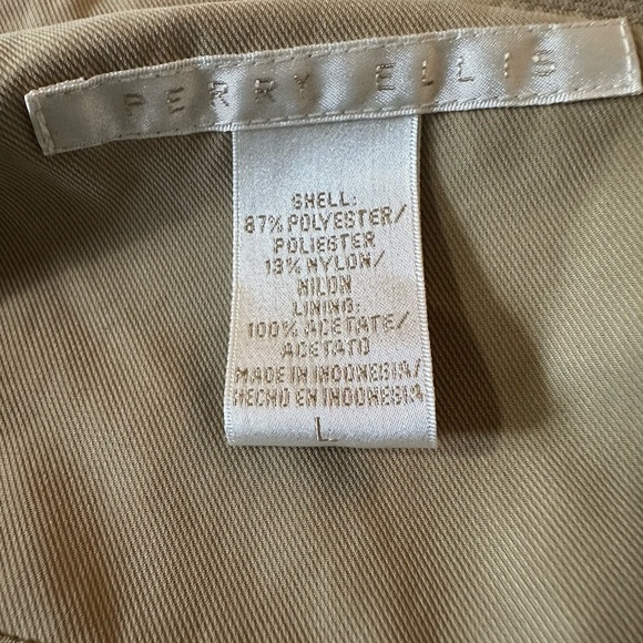 Perry Ellis Tan Lightweight Shirt Jacket with Zip-Up Closure - Picture 10 of 10